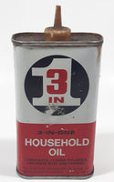 Vintage 3 In 1 Household Oil Tin Metal Handy Oiler Container 8 oz EMPTY