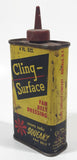 Vintage Cling - Surface Fan Belt Dressing 5" Tall Tin Metal Container 4 Fluid Ounces