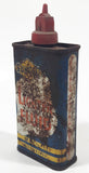 Rare Vintage Sunoco Lighter Fluid Smokeless Odourless Blue and Yellow 5" Tall Tin Metal Container 4 Fluid Ounces EMPTY