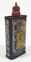 Rare Vintage Sunoco Lighter Fluid Smokeless Odourless Blue and Yellow 5" Tall Tin Metal Container 4 Fluid Ounces EMPTY