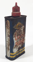 Rare Vintage Sunoco Lighter Fluid Smokeless Odourless Blue and Yellow 5" Tall Tin Metal Container 4 Fluid Ounces EMPTY