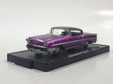 M2 Machines Auto Drivers 1958 Chevrolet Impala Pink Purple 1/64 Scale Die Cast Toy Car Vehicle in Case R37 16-07