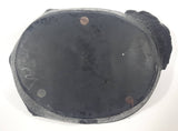 Vintage 1970s Coco Joe's Hawaii Beach Bum Man Lounging Against Palm Tree 3D Black Carved Lava Ash Tray 9" Long