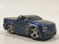 2002 Hot Wheels Hot Tunerz Chevy S10 Truck Metalflake Blue Die Cast Toy Car Vehicle