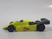 Rare HTF 1982 Hot Wheels Thunderstreak Formula Fever Bright Yellow Die Cast Toy Race Car Vehicle Busted Front Bumper