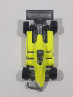 Rare HTF 1982 Hot Wheels Thunderstreak Formula Fever Bright Yellow Die Cast Toy Race Car Vehicle Busted Front Bumper