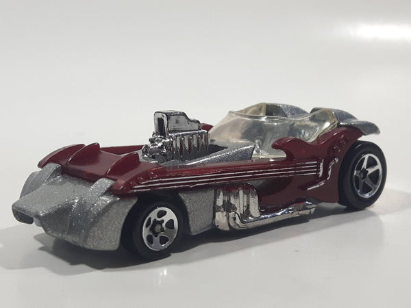 1996 Hot Wheels First Editions Twang Thang Metalflake Silver With Dark Red Guitars Die Cast Toy Car Vehicle