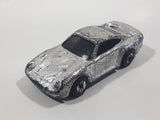 1995 Hot Wheels Gleam Team Porsche 959 Textured Chrome Die Cast Toy Car Vehicle