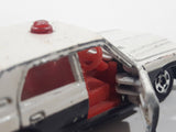 Vintage Tomica No. 4.27.32.110 Toyota Crown Police Cop White and Black 1/65 Scale  Die Cast Toy Car Vehicle with Opening Doors Made in Japan