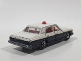 Vintage Tomica No. 4.27.32.110 Toyota Crown Police Cop White and Black 1/65 Scale  Die Cast Toy Car Vehicle with Opening Doors Made in Japan