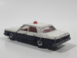 Vintage Tomica No. 4.27.32.110 Toyota Crown Police Cop White and Black 1/65 Scale  Die Cast Toy Car Vehicle with Opening Doors Made in Japan