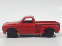 2002 Hot Wheels First Editions Custom '69 Chevy Pickup Truck Red Die Cast Toy Car Vehicle