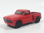 2002 Hot Wheels First Editions Custom '69 Chevy Pickup Truck Red Die Cast Toy Car Vehicle