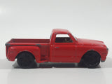 2002 Hot Wheels First Editions Custom '69 Chevy Pickup Truck Red Die Cast Toy Car Vehicle