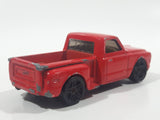 2002 Hot Wheels First Editions Custom '69 Chevy Pickup Truck Red Die Cast Toy Car Vehicle