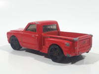 2002 Hot Wheels First Editions Custom '69 Chevy Pickup Truck Red Die Cast Toy Car Vehicle