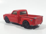 2002 Hot Wheels First Editions Custom '69 Chevy Pickup Truck Red Die Cast Toy Car Vehicle