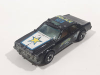 1982 Hot Wheels Sheriff Patrol Black Die Cast Toy Cop Police Car Vehicle