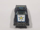 1982 Hot Wheels Sheriff Patrol Black Die Cast Toy Cop Police Car Vehicle