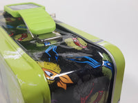 2013 Viacom TMNT Teenage Mutant Ninja Turtles "Turtles Rule!" " We've Got Your Back" Lime Green Embossed Tin Metal Lunch Box