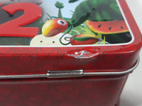 2013 Sony Pictures Animation Cloudy with a chance of Meatballs 2 Movie Film Red Embossed Tin Metal Lunch Box