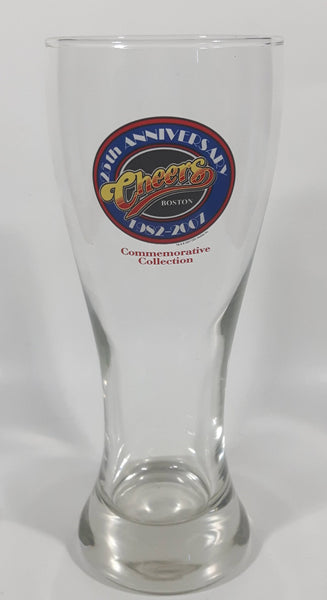 1982 to 2007 Cheers Boston 25th Anniversary Commemorative Collection 8 1/2" Tall Glass Beer Cup