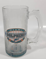 NFL Miami Dolphins Football Team 5 1/2" Tall Frosted Glass Beer Mug Cup