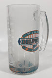 NFL Miami Dolphins Football Team 5 1/2" Tall Frosted Glass Beer Mug Cup