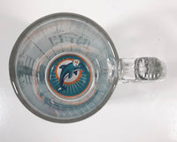 NFL Miami Dolphins Football Team 5 1/2" Tall Frosted Glass Beer Mug Cup