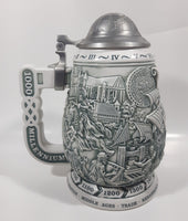 Avon Ceramarte Brazil Millenium 1000 Years of History Collector's Stein 8 1/2" Tall