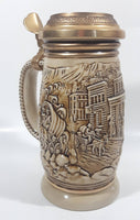 1987 Avon Ceramarte Brazil The Gold Rush San Francisco California 8 1/4" Tall Ceramic Collector's Stein