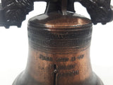 Vintage Copper Toned Metal Philadelphia Liberty Bell 3 3/8" Tall