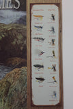 River's Edge Classic Flies Fly Fishing Themed 12 1/2" x 16" Tin Metal Sign