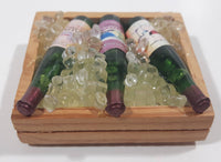 Wood Frames Champagne Bottles on Ice 2" x 2 1/4" 3D Fridge Magnet