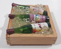 Wood Frames Champagne Bottles on Ice 2" x 2 1/4" 3D Fridge Magnet