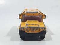 2002 Matchbox Kid's Cars Of The Years School Bus "Bulldogs Football" Yellow Die Cast Toy Car Vehicle Missing Side Door