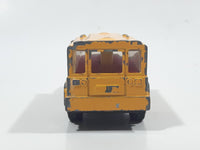 2002 Matchbox Kid's Cars Of The Years School Bus "Bulldogs Football" Yellow Die Cast Toy Car Vehicle Missing Side Door