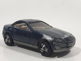 1999 Hot Wheels Mercedes SLK Metallic Dark Blue Die Cast Toy Car Vehicle