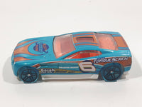 2018 Hot Wheels Mystery Models Series 2 Torque Screw Metalflake Turquoise Blue Die Cast Toy Car Vehicle