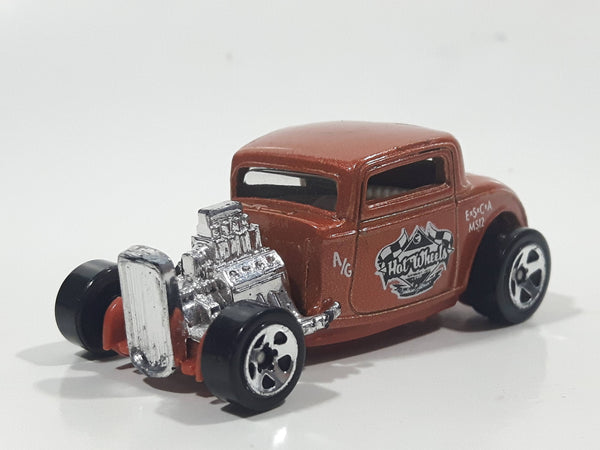 2008 Hot Wheels Customizers Corner Shop '32 Ford Vicky Metallic Copper Die Cast Toy Car Hot Rod Vehicle