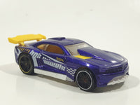 2014 Hot Wheels Track Builder 2011 Camaro Purple Die Cast Toy Car Vehicle