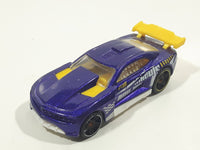 2014 Hot Wheels Track Builder 2011 Camaro Purple Die Cast Toy Car Vehicle