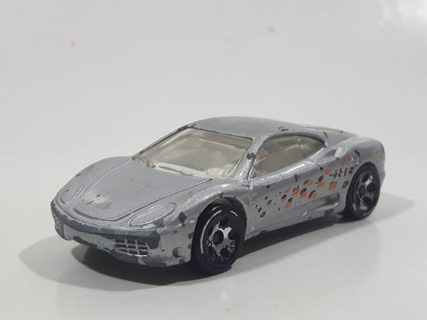 2000 Hot Wheels World Racers Ferrari 360 Modena Silver Die Cast Toy Car Vehicle