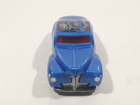 2001 Hot Wheels Monsters Tail Dragger Metalflake Blue Die Cast Toy Car Vehicle