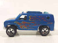 2009 Hot Wheels 1977 Baja Breaker Ford Econoline Van Metalflake Satin Blue Die Cast Toy Car Vehicle