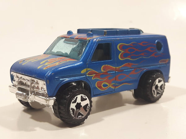 2009 Hot Wheels 1977 Baja Breaker Ford Econoline Van Metalflake Satin Blue Die Cast Toy Car Vehicle