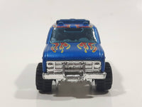 2009 Hot Wheels 1977 Baja Breaker Ford Econoline Van Metalflake Satin Blue Die Cast Toy Car Vehicle