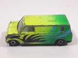 Vintage Yatming No. 1501 Ford Econoline E-150 Van Green with Black Graphics Die Cast Toy Car Vehicle