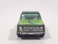 1980s Yatming No. 1601 Chevy Stepside Pickup Truck Green Die Cast Toy Car Vehicle