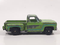 1980s Yatming No. 1601 Chevy Stepside Pickup Truck Green Die Cast Toy Car Vehicle